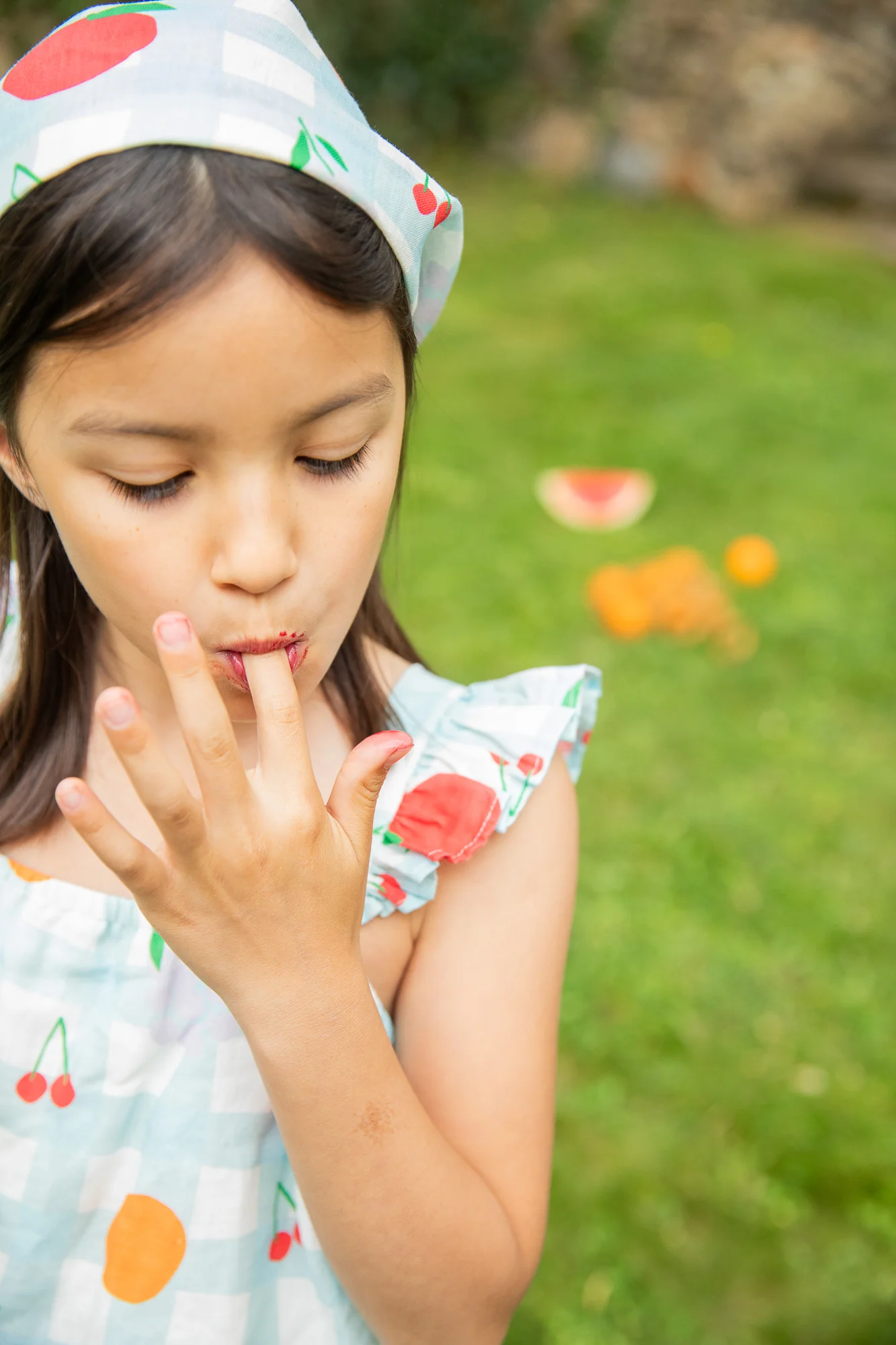 Linen Picnic Kid Ruffle Dress - Image 3
