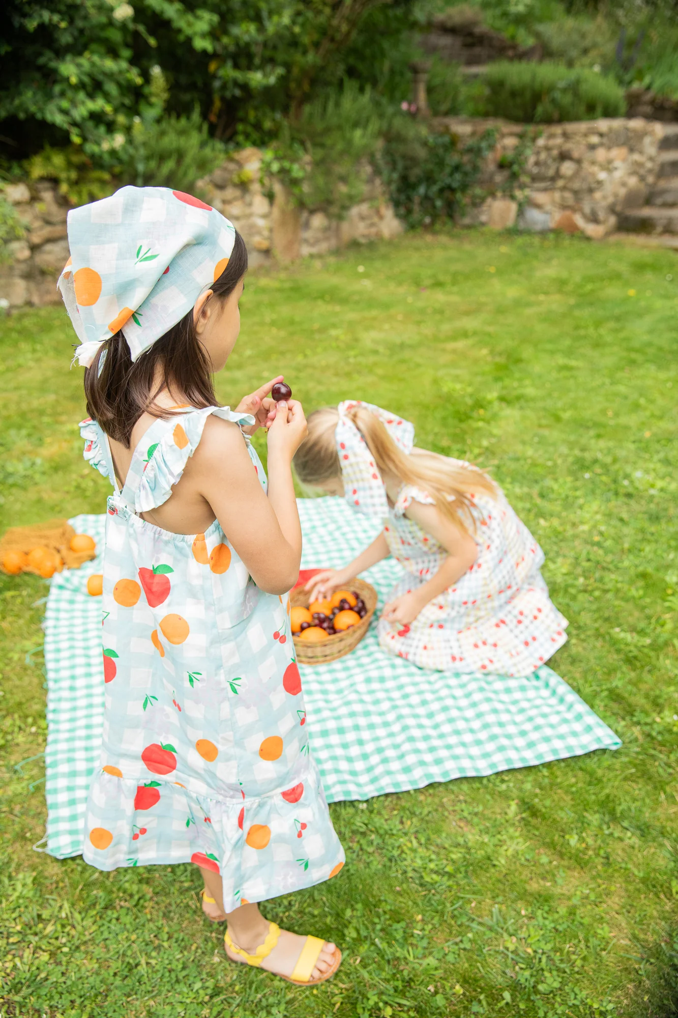 Linen Picnic Kid Ruffle Dress - Image 5