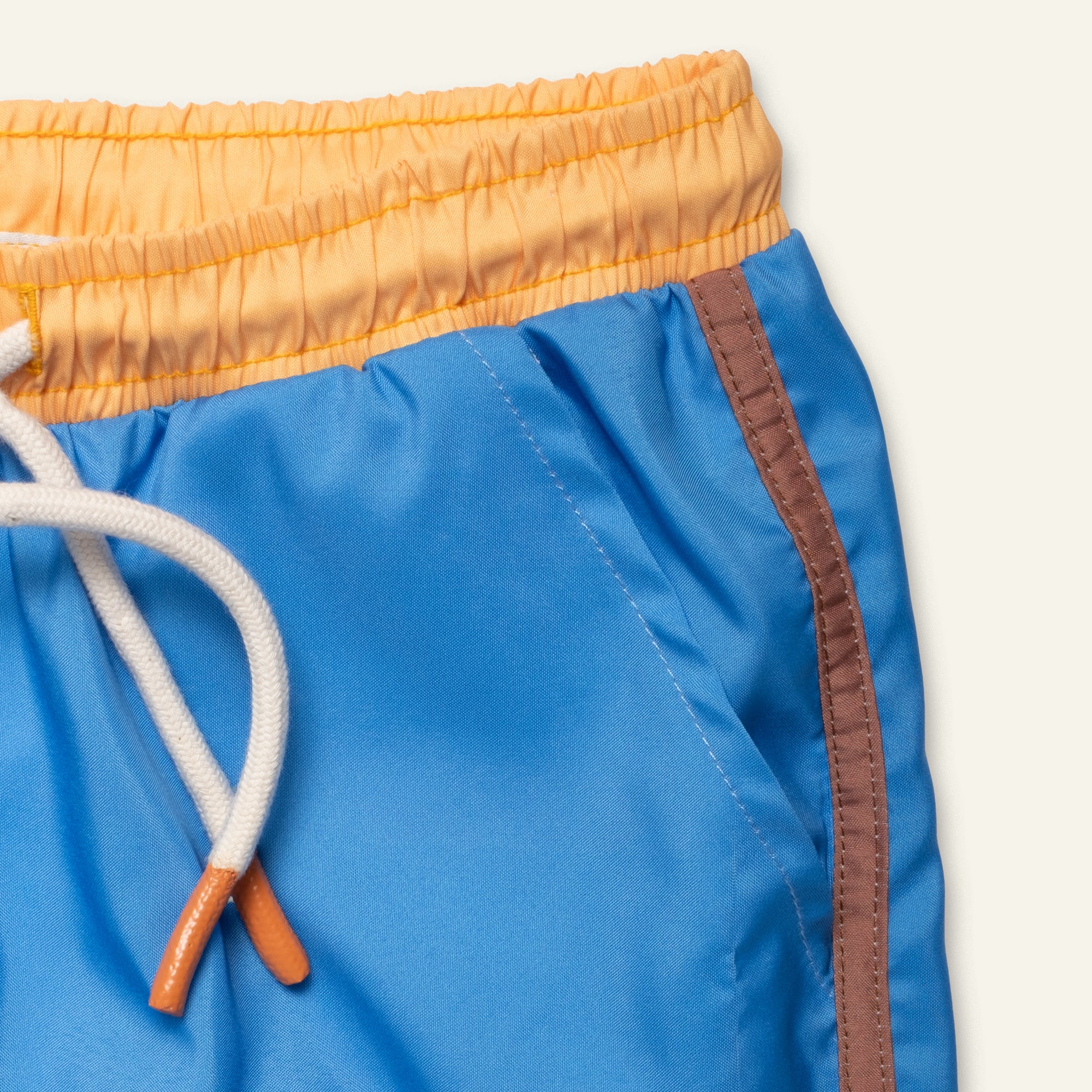 Blue Colorblock Swim Trunk - Image 3