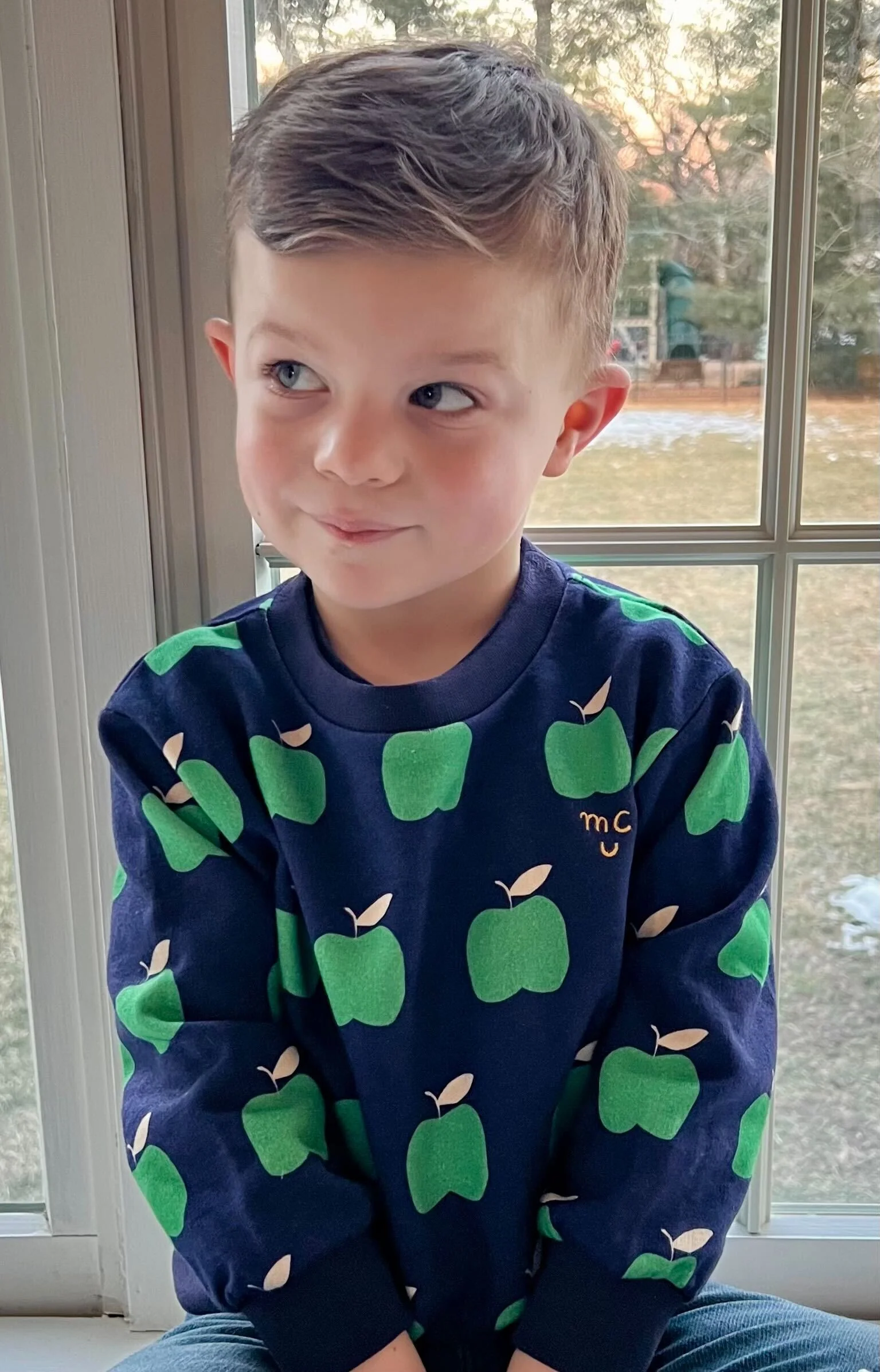 Recycled Cotton Apples Baby Sweatshirt - Image 2