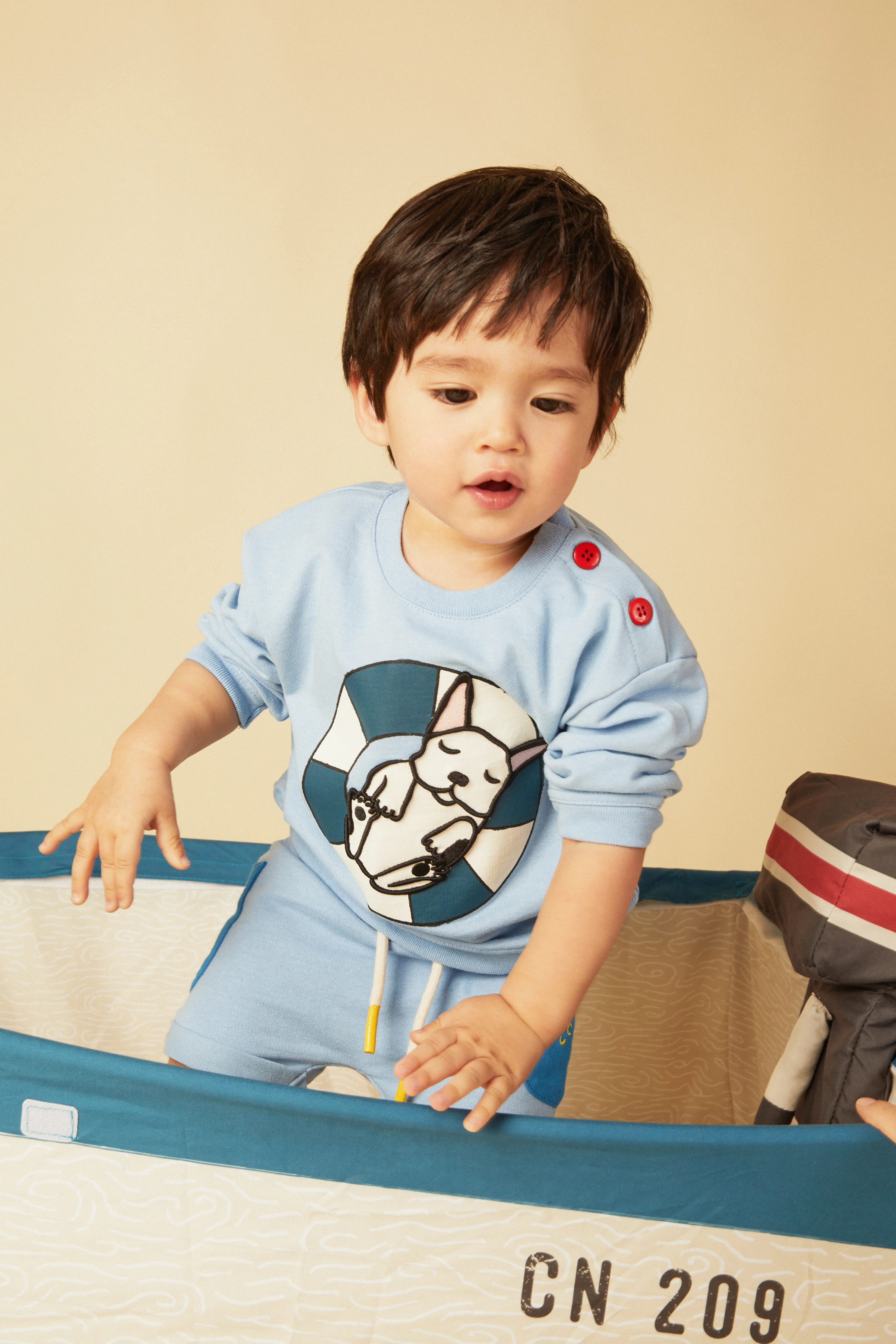 Recycled Cotton Blue Baby Short - Image 3