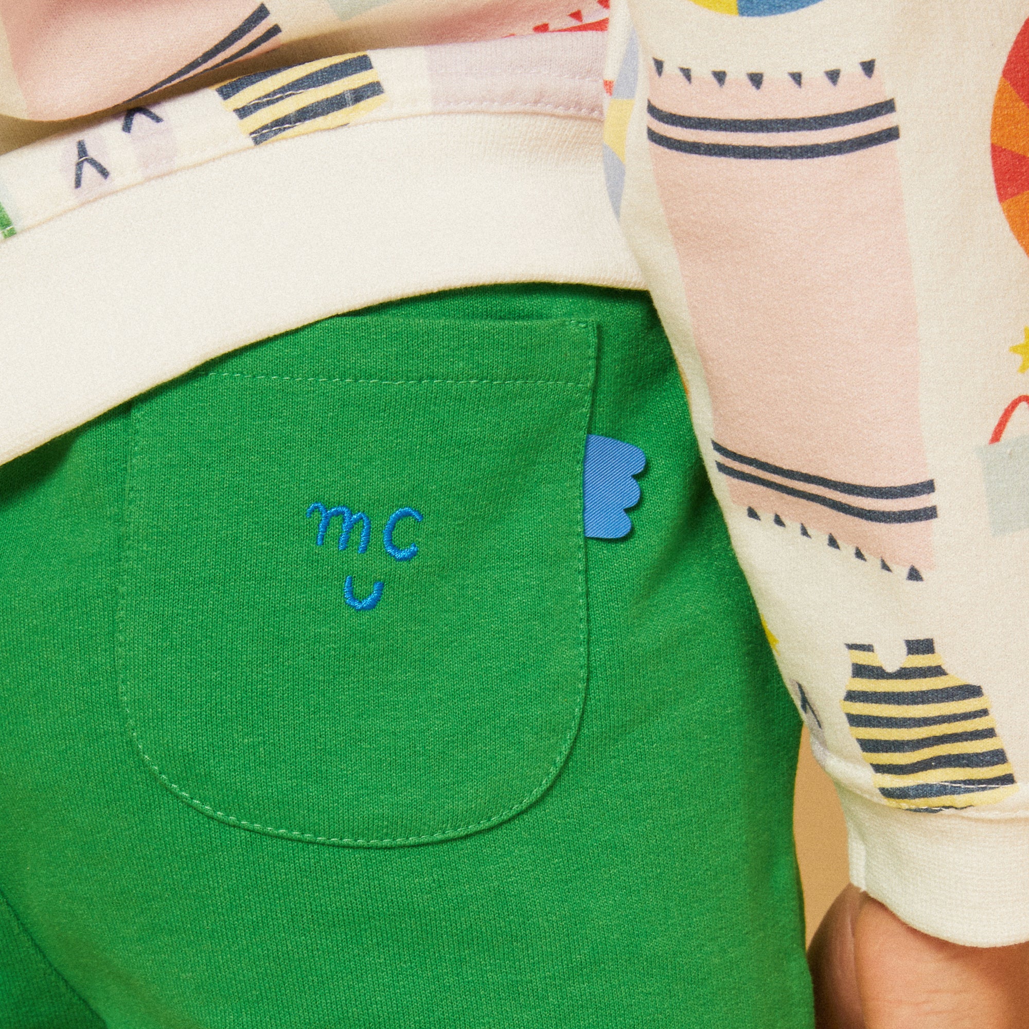 Recycled Cotton Fern Green Kid Short - Image 6