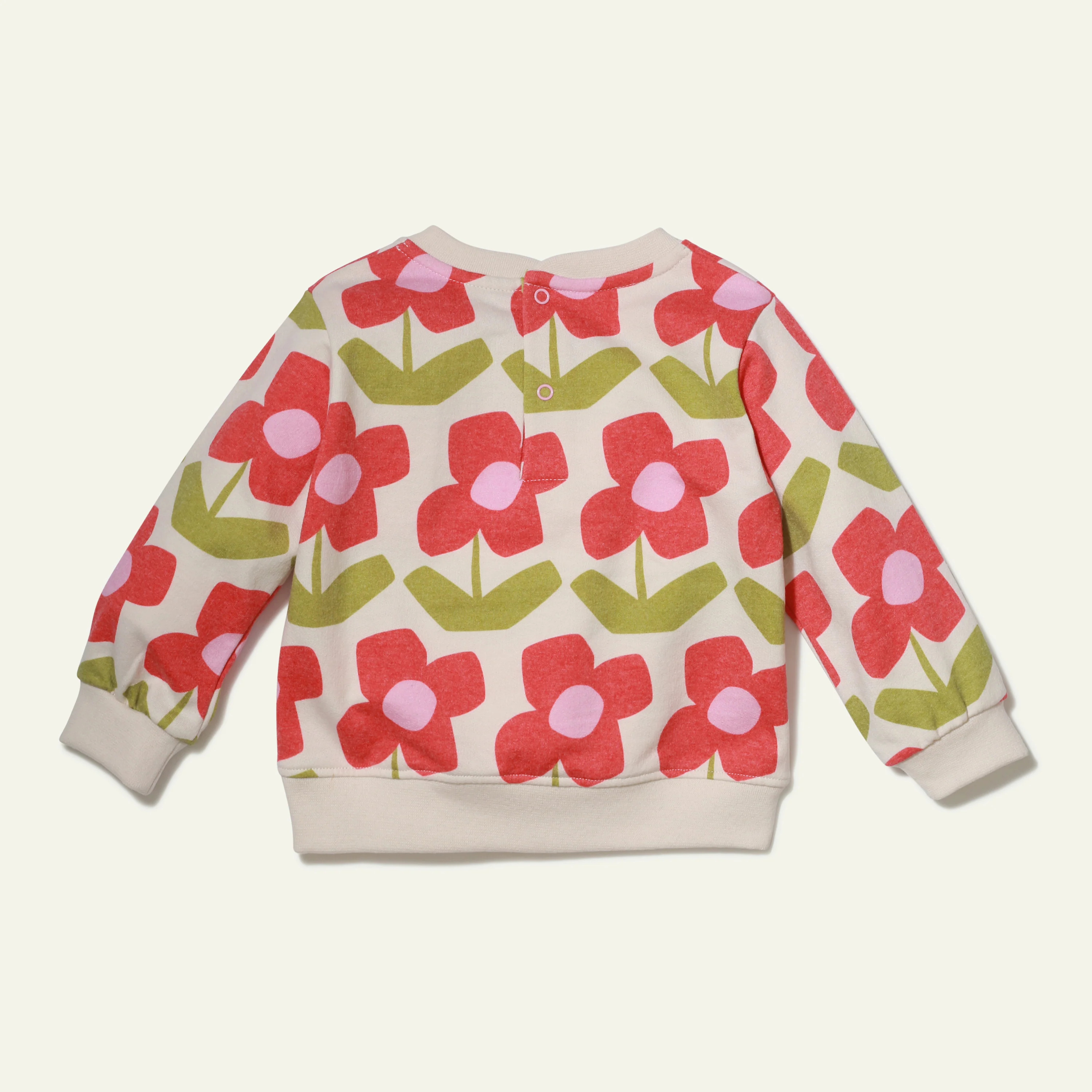 Recycled Cotton Flower Baby Sweatshirt - Image 3