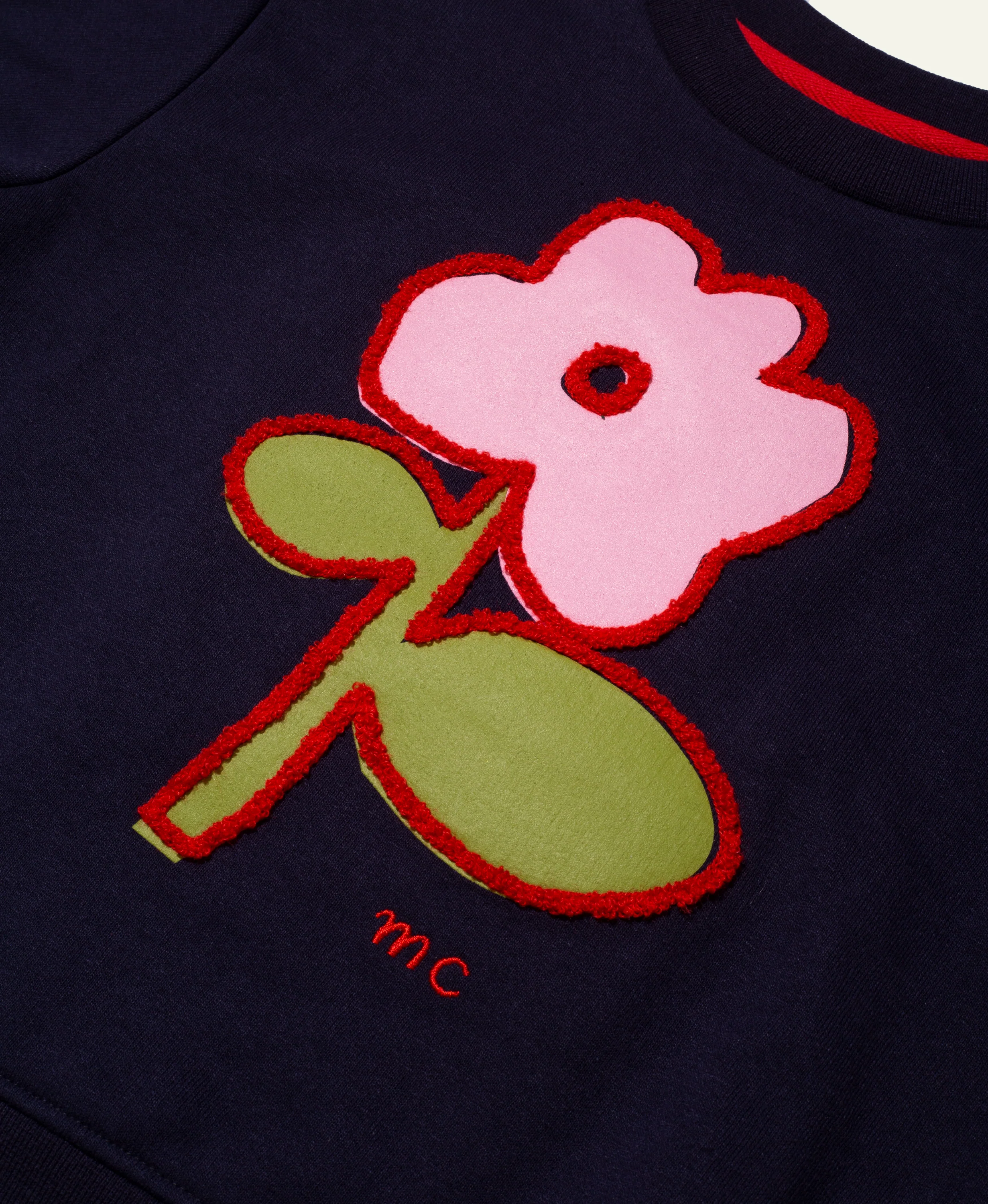 Recycled Cotton Flower Kid Sweatshirt - Image 7