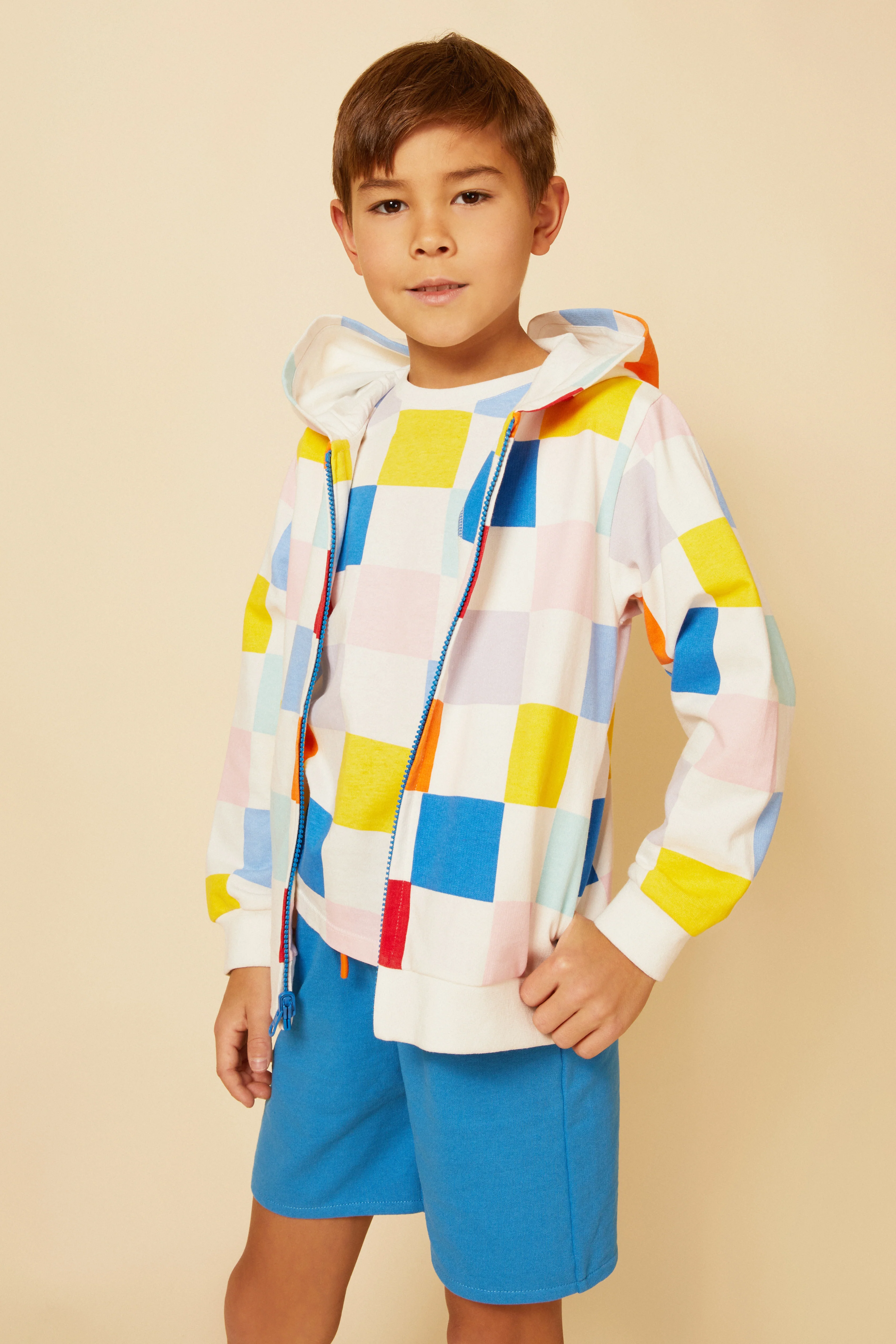 Recycled Cotton French Blue Kid Short - Image 3