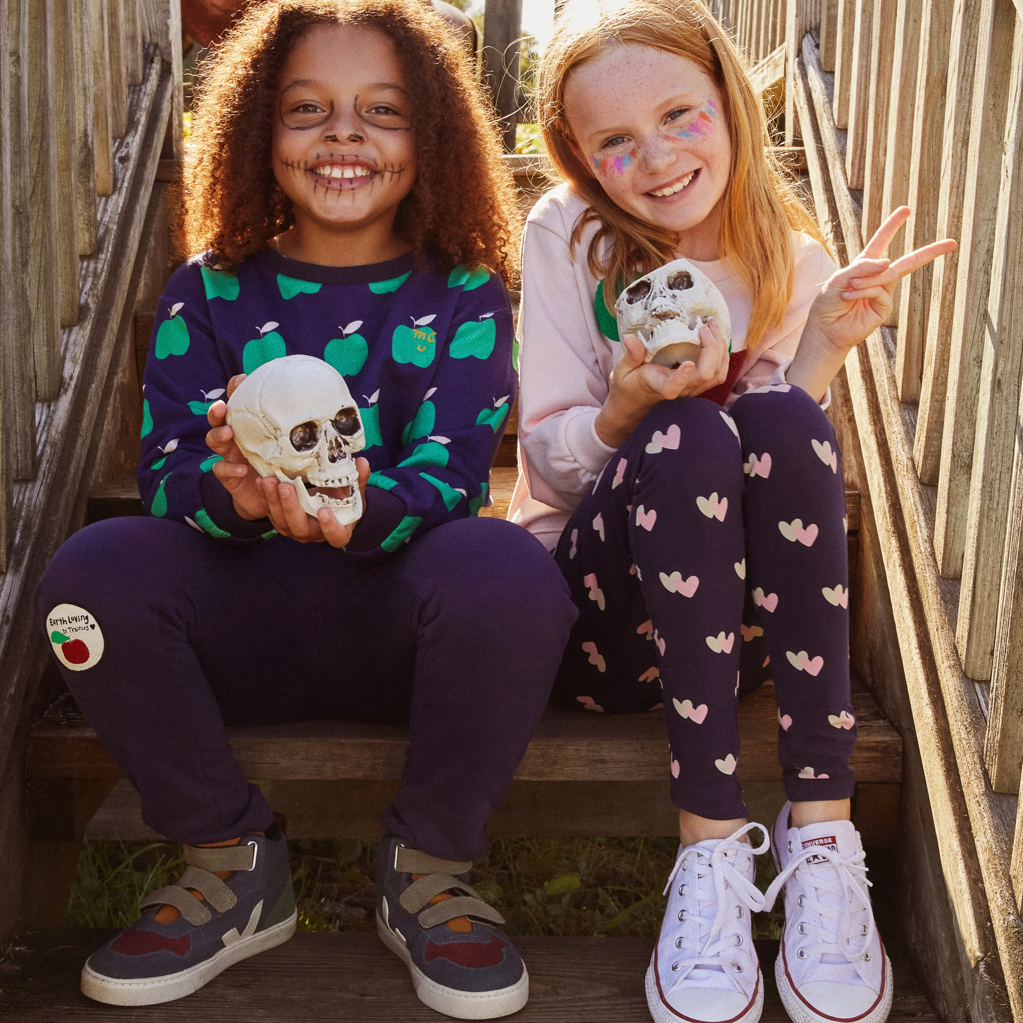 Recycled Cotton Green Apple Kid Sweatshirt - Image 6