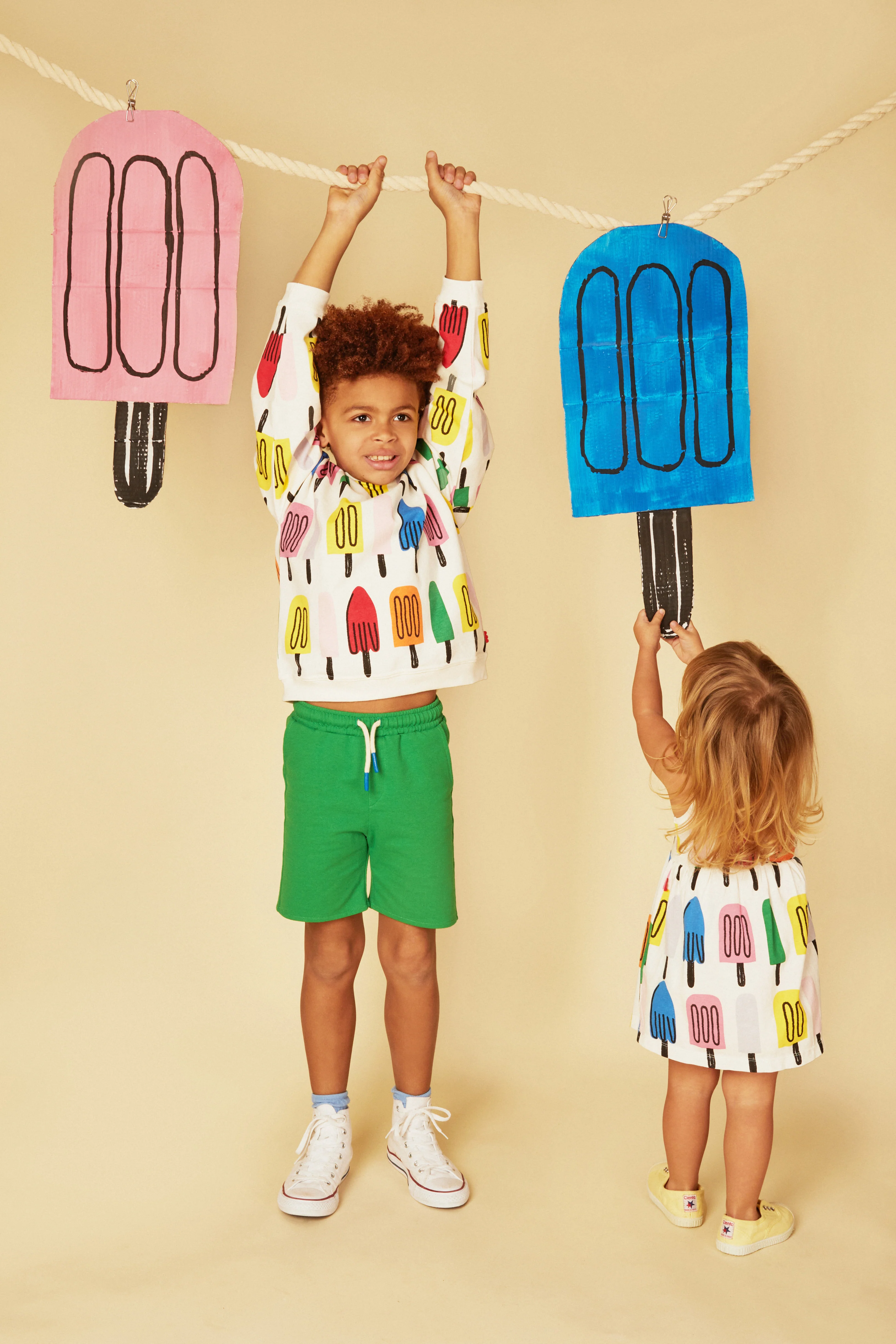 Recycled Cotton Ice Pop Baby Tank Dress - Image 3