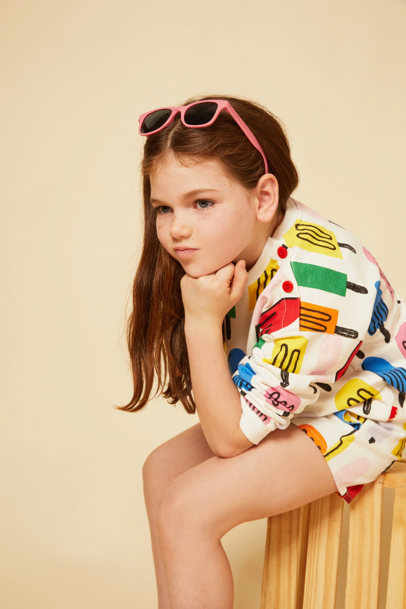 Recycled Cotton Ice Pop Cropped Kid Short - Image 3