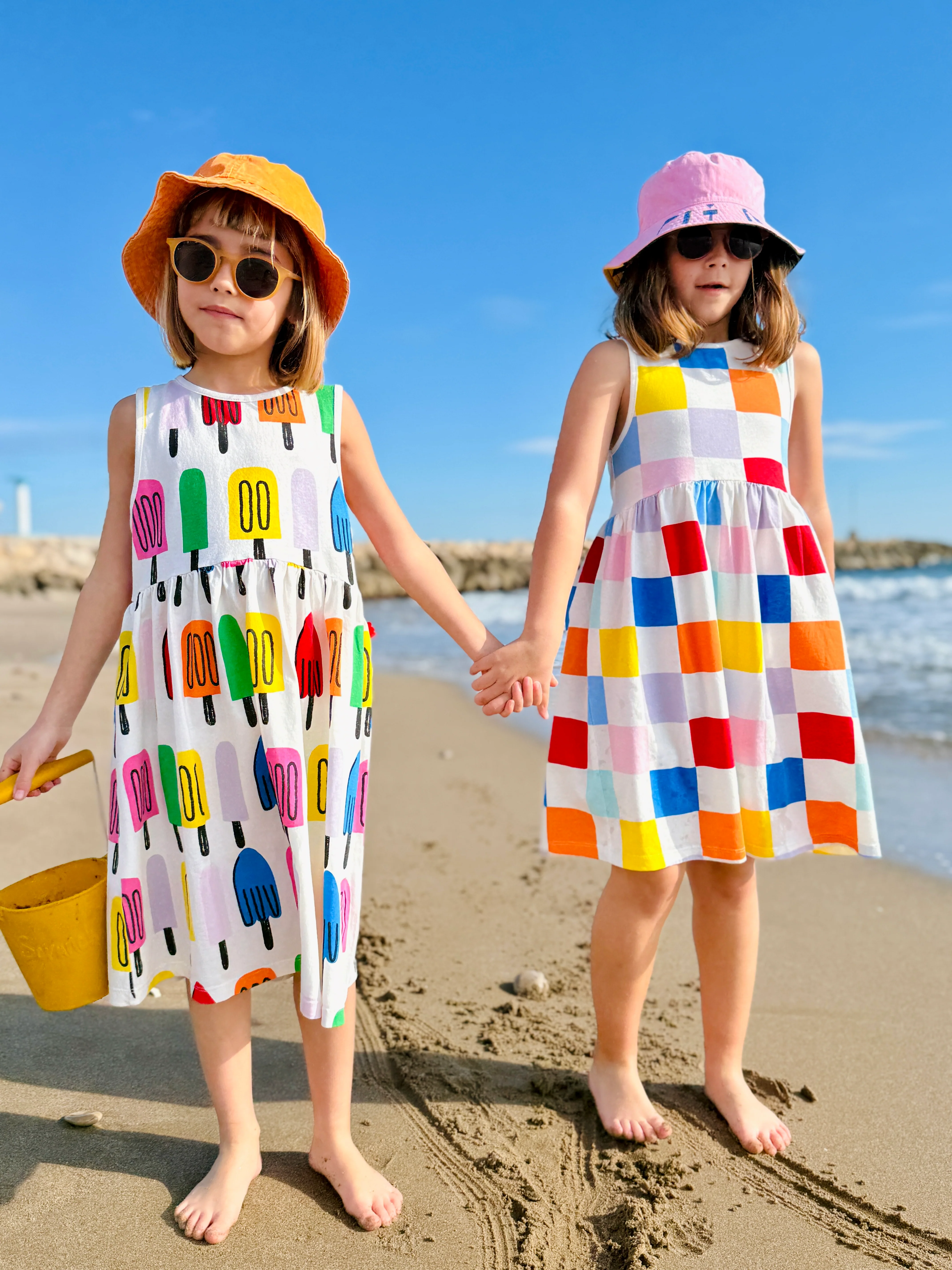 Recycled Cotton Ice Pop Kid Tank Dress - Image 3