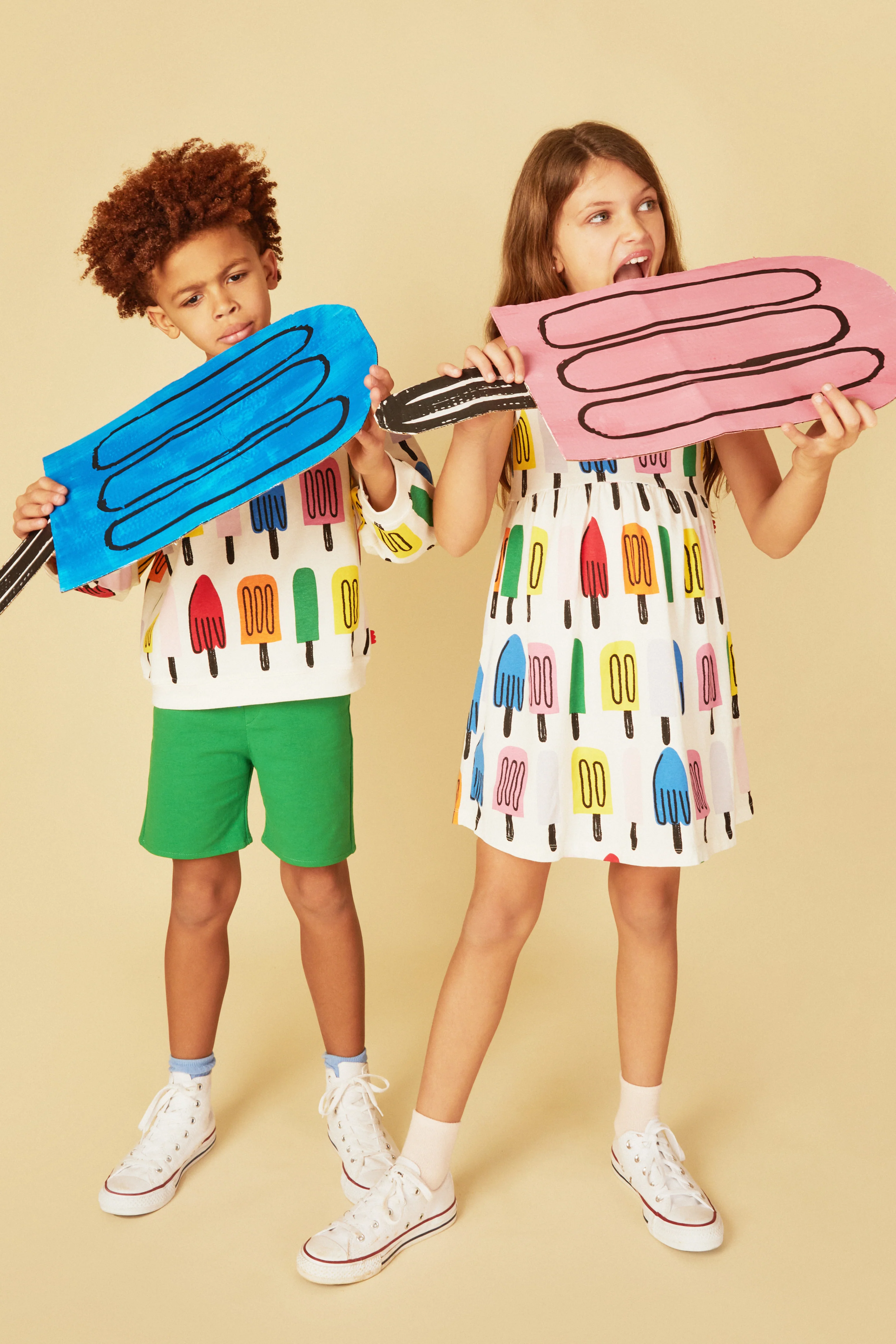 Recycled Cotton Ice Pop Kid Tank Dress - Image 9