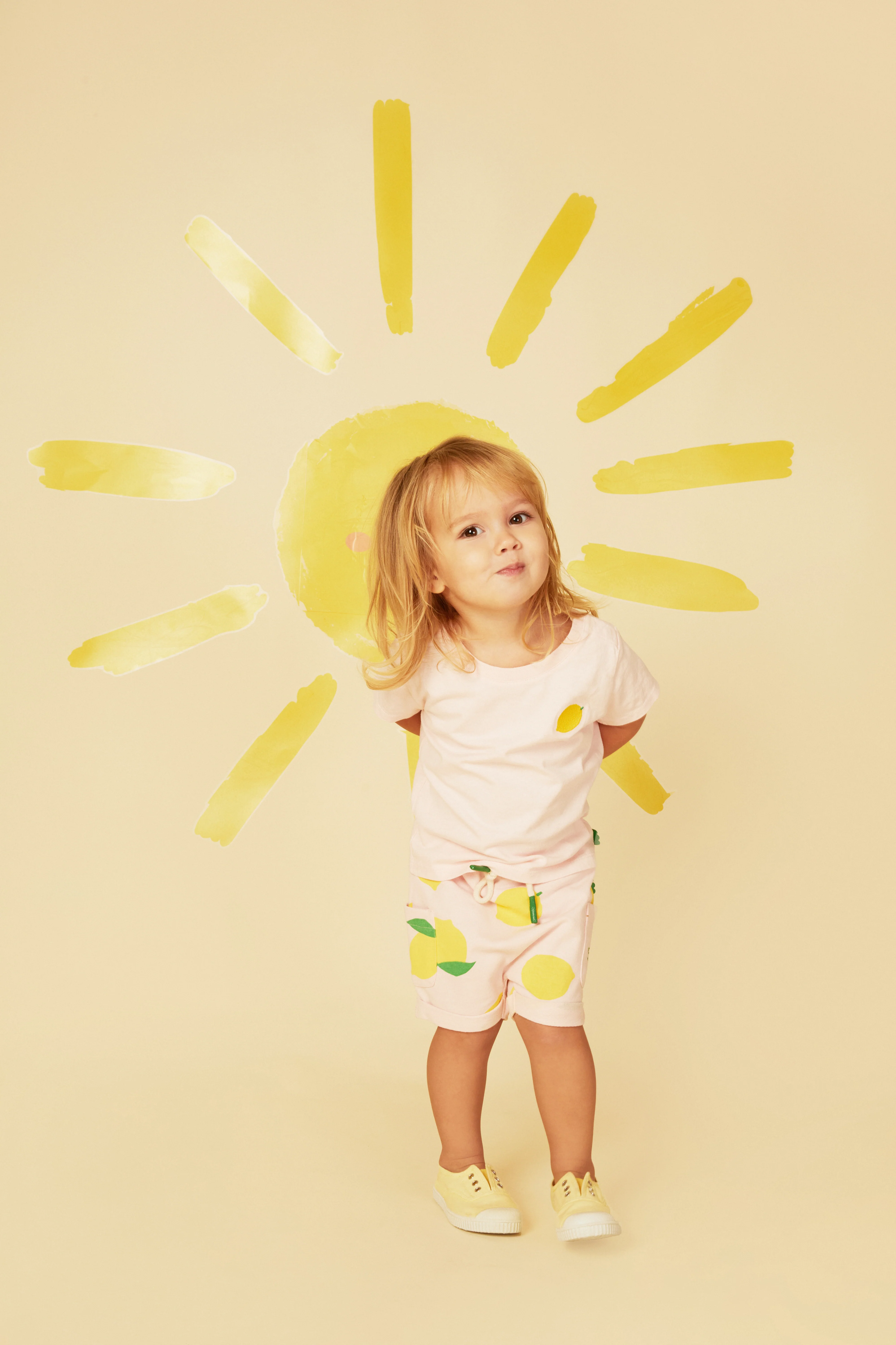 Recycled Cotton Lemon Baby Short - Image 2
