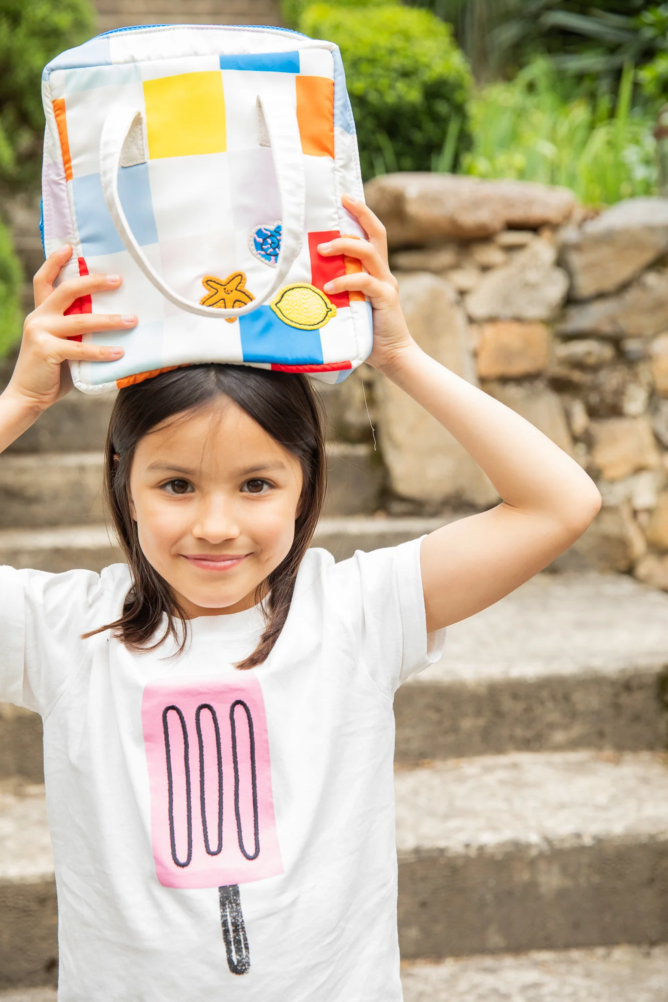 Recycled Cotton Pink Ice Pop Kid T-Shirt - Image 4