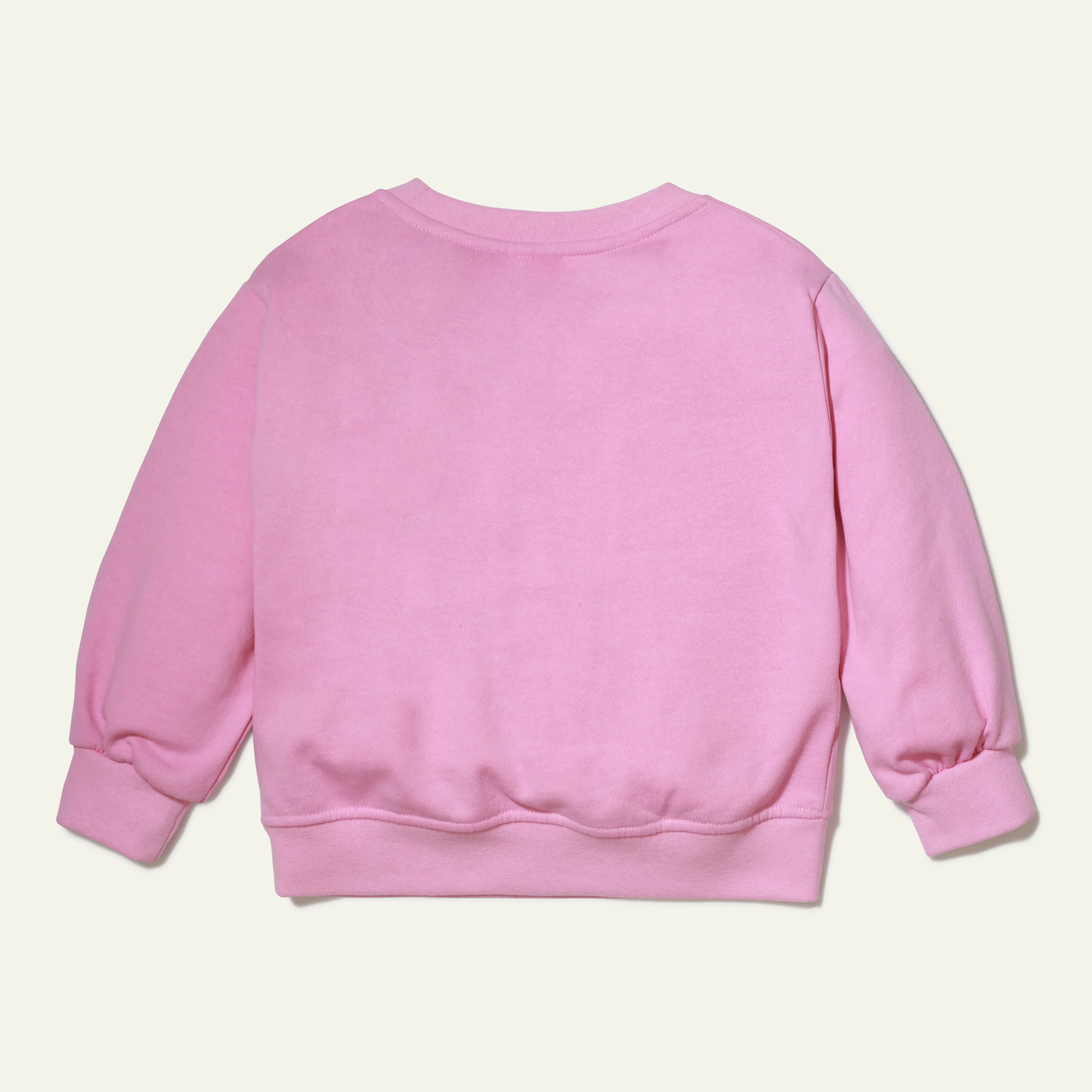 Recycled Cotton Pockets Kid Pink Sweatshirt - Image 3