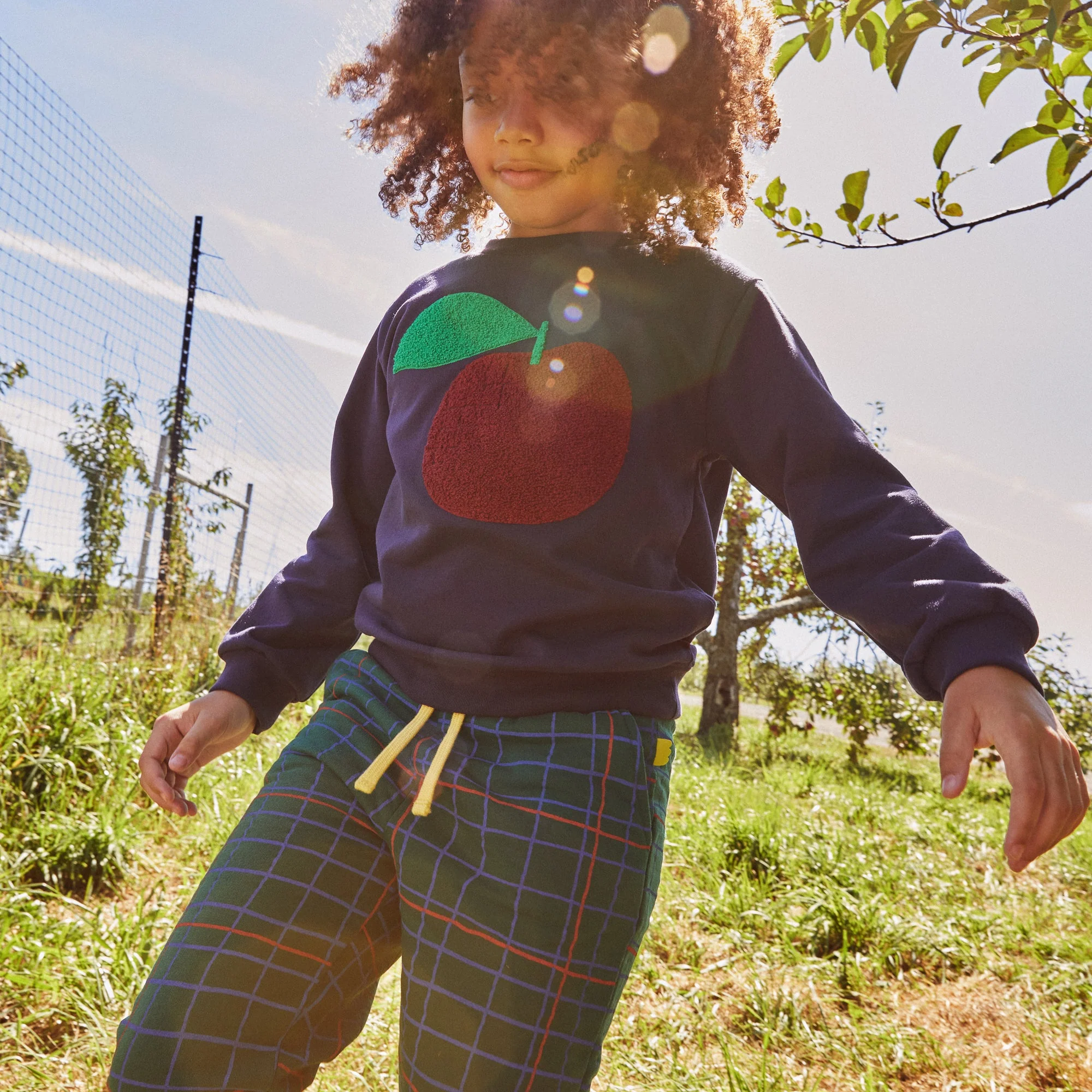 Recycled Cotton Red Apple Kid Sweatshirt - Image 2