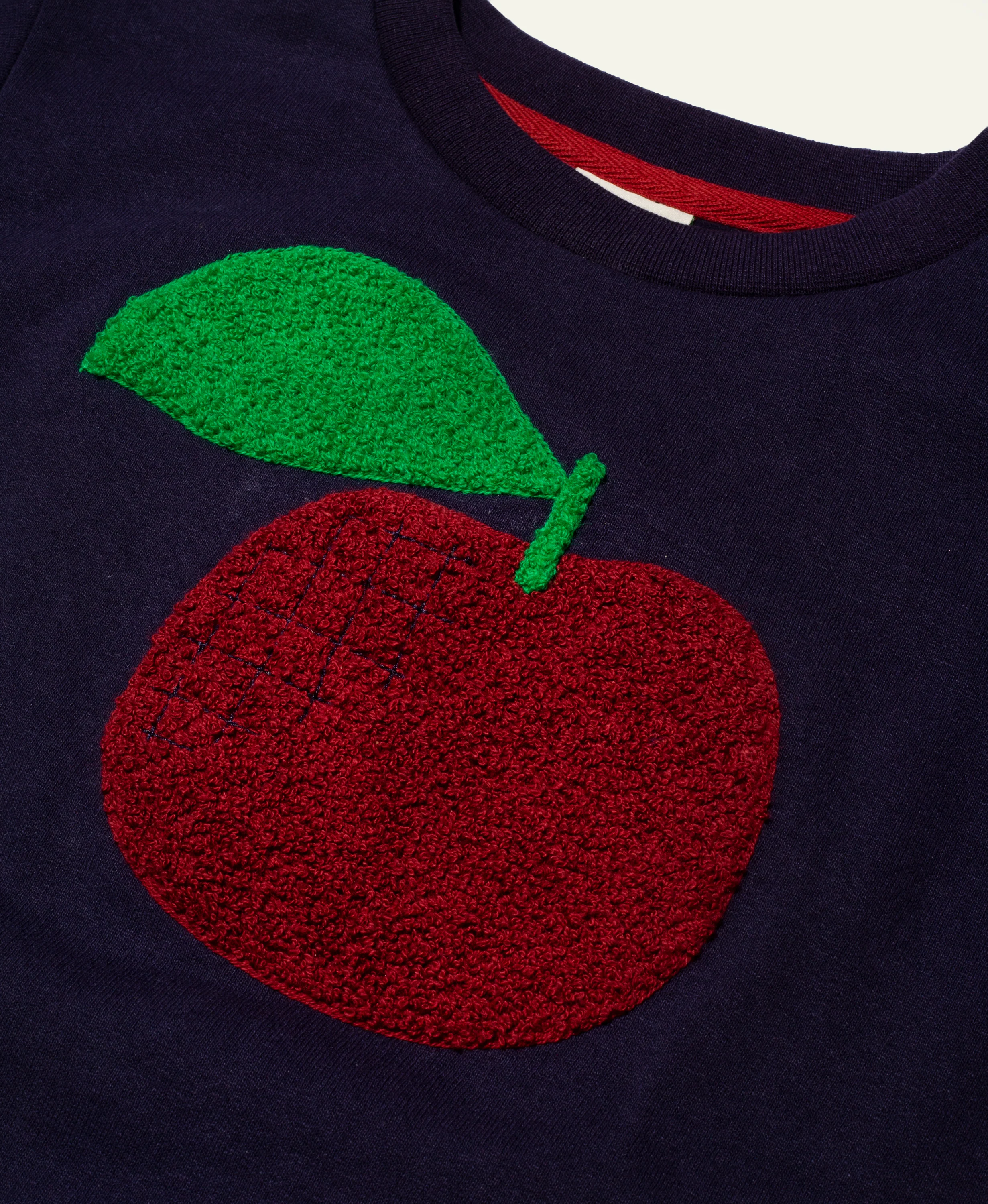 Recycled Cotton Red Apple Kid Sweatshirt - Image 3