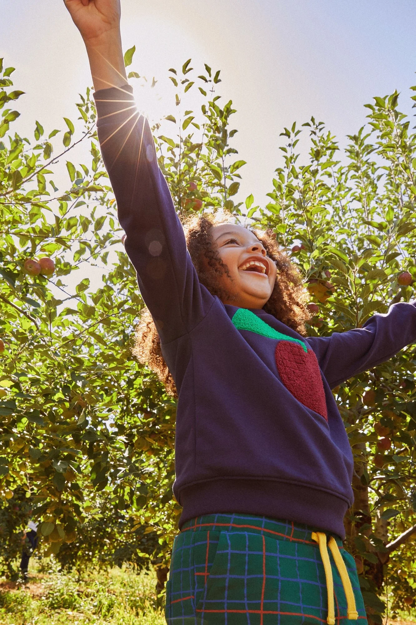 Recycled Cotton Red Apple Kid Sweatshirt - Image 8