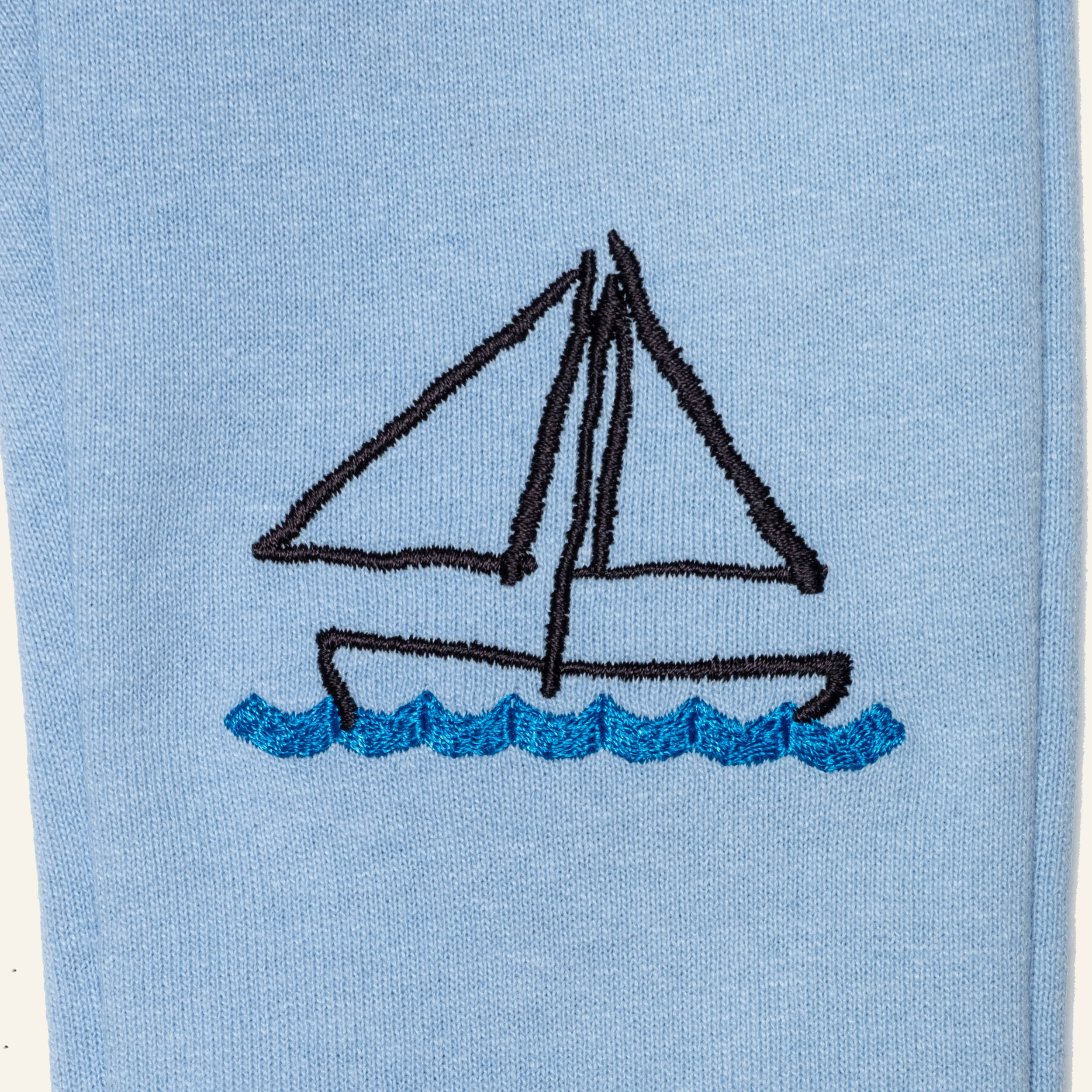 Recycled Cotton Sailboat Baby Joggers - Image 3