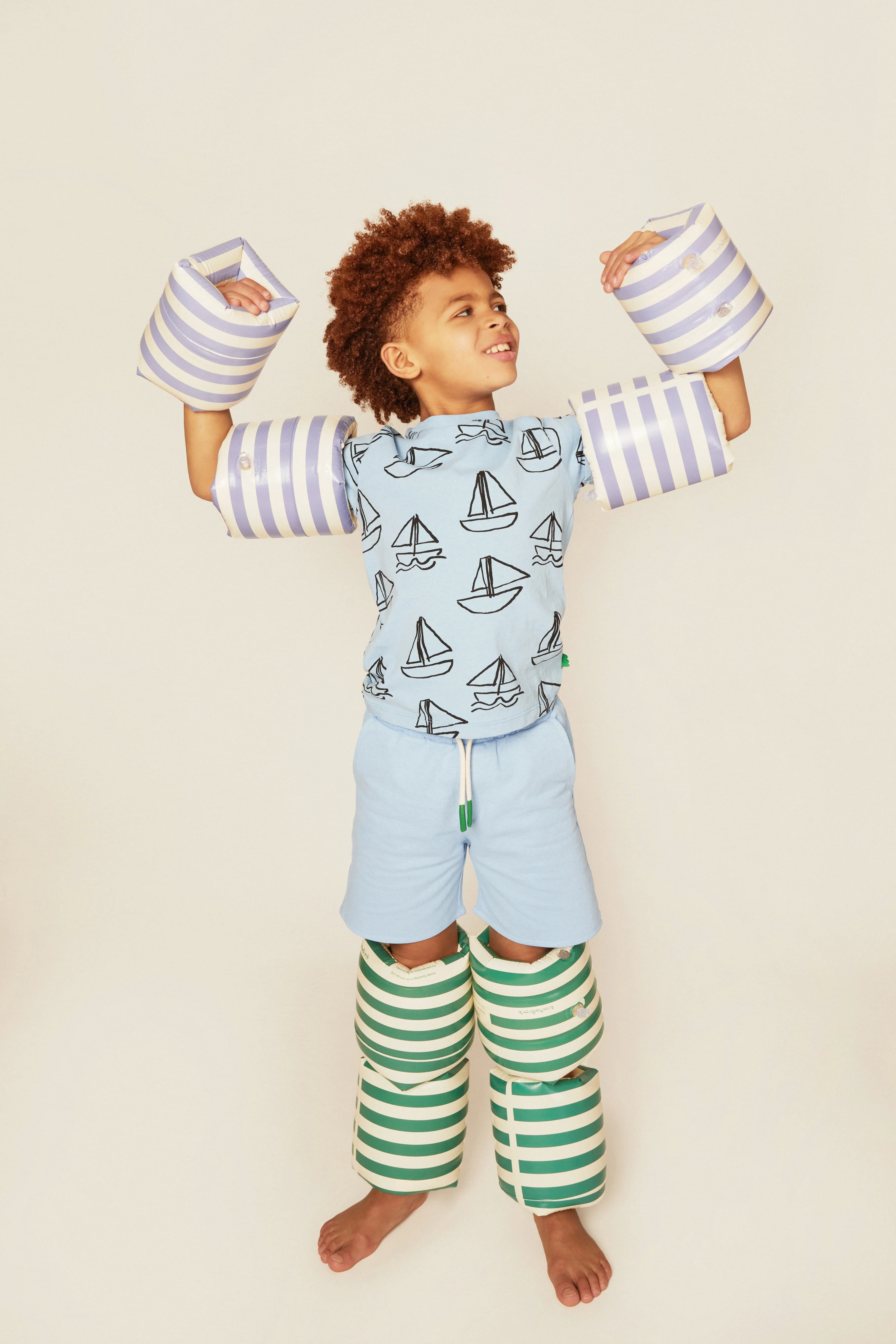 Recycled Cotton Sailboat Kid T-Shirt - Image 2
