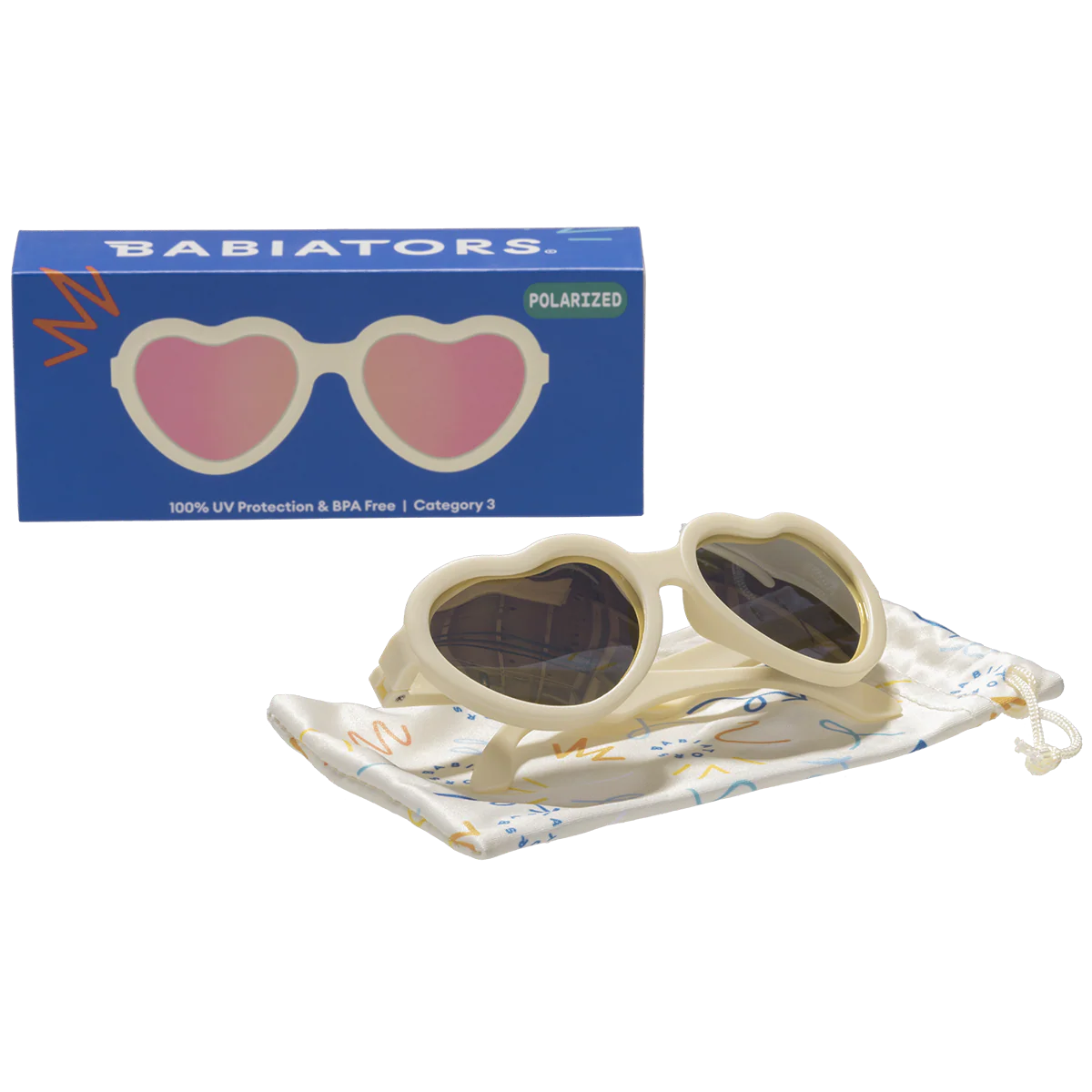 Sweet Cream Heart | Polarized Rose Gold Mirrored Lenses - Image 3