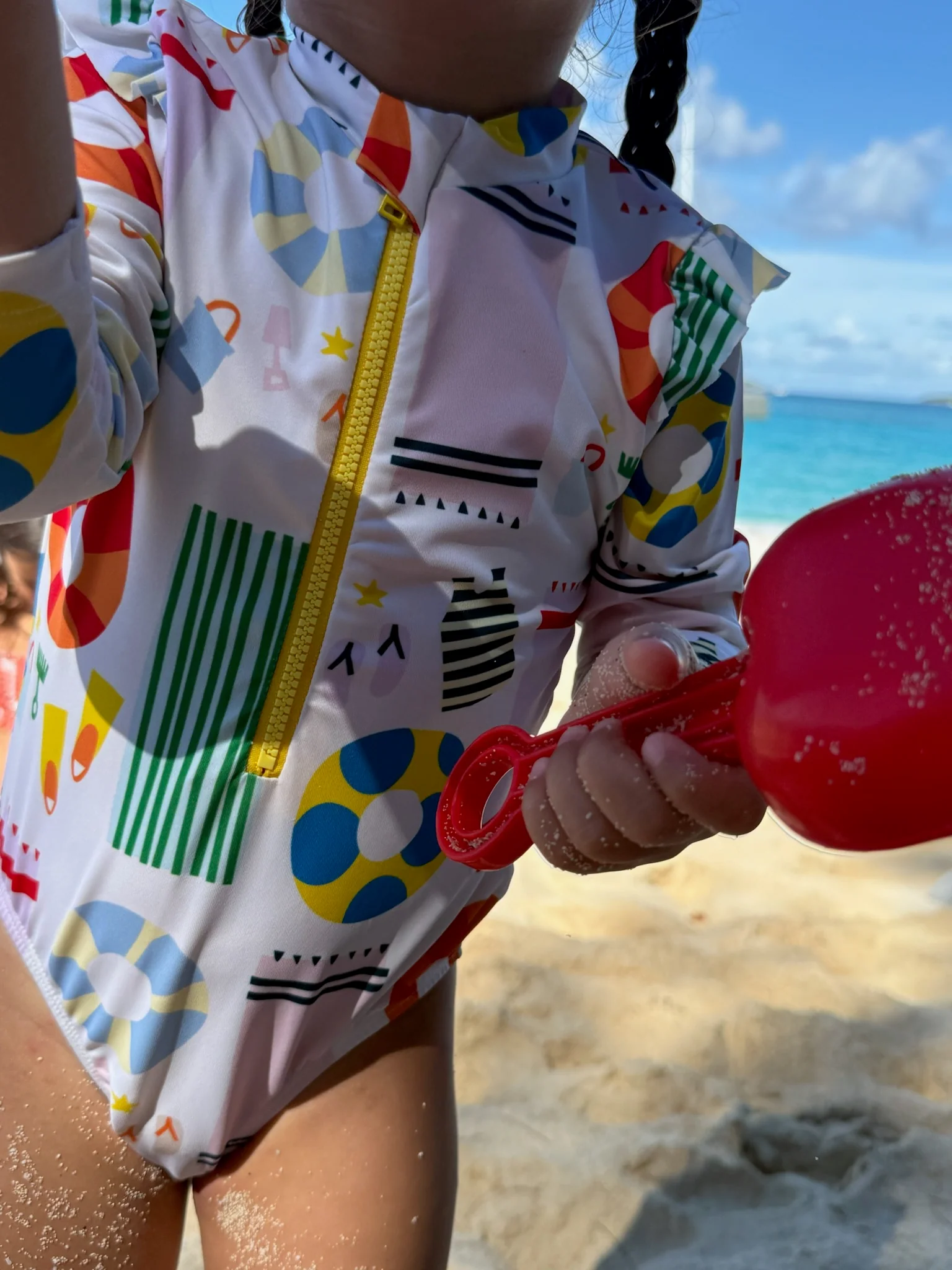 Beach Baby Zipped Rashguard Onepiece - Image 3