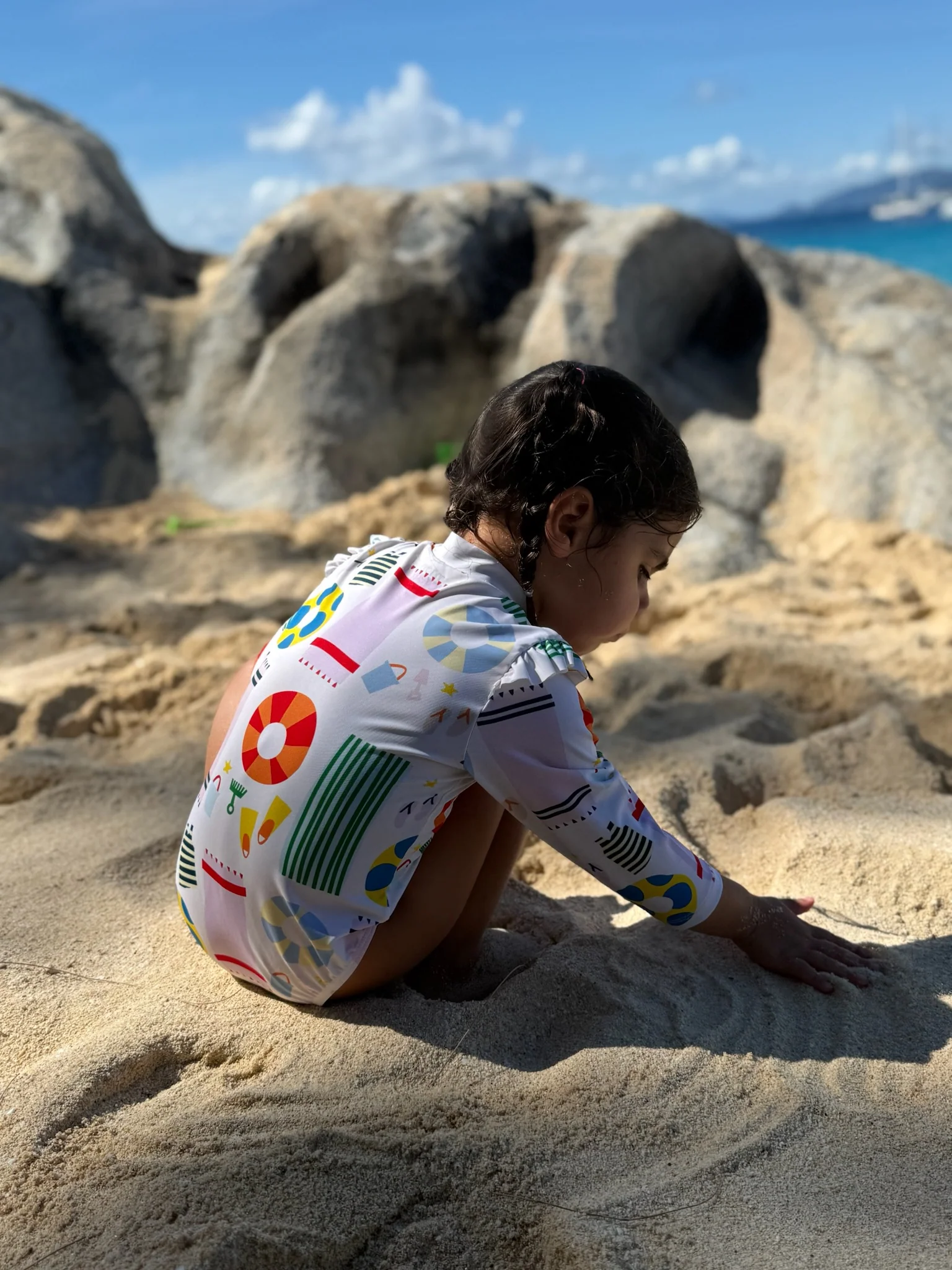 Beach Baby Zipped Rashguard Onepiece - Image 4